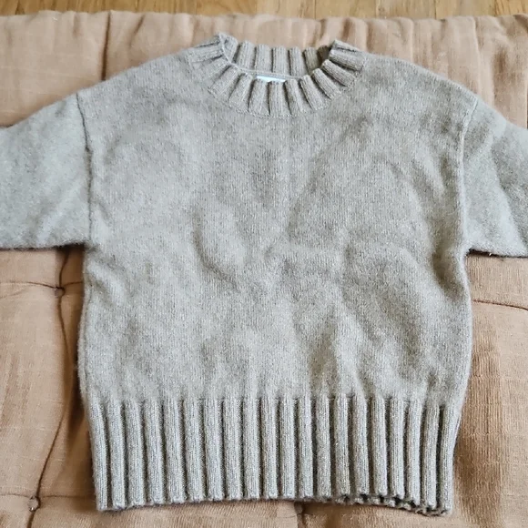 Zara Tan Cashmere Knit Sweater And Leggings Set - Picture 6 of 9